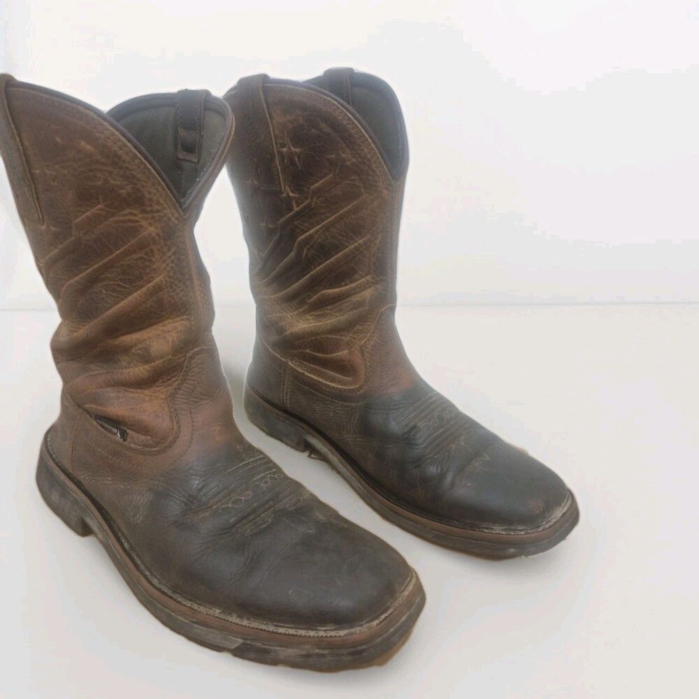 Wolverine Men's Rancher Flag Work Boots Size 12M Soft Toe Waterproof Wellington